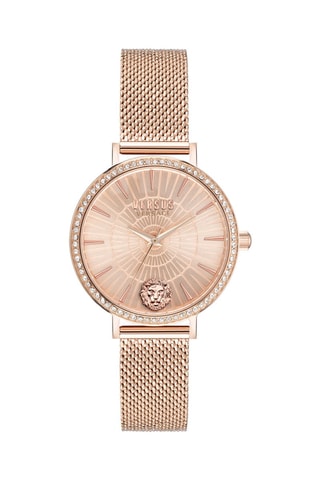 Montre à quartz en acier - Doré rose
