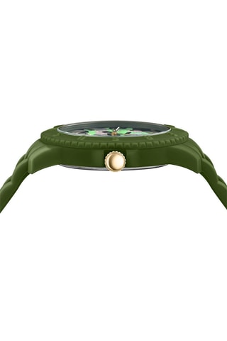 Montre à quartz en silicone et plaqué ion or jaune Tokyo - Kaki et noir