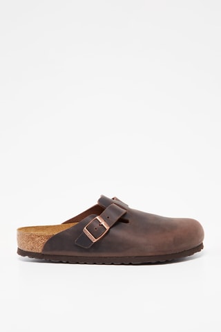 Leren Clogs Boston - Bruin - Normale Breedte