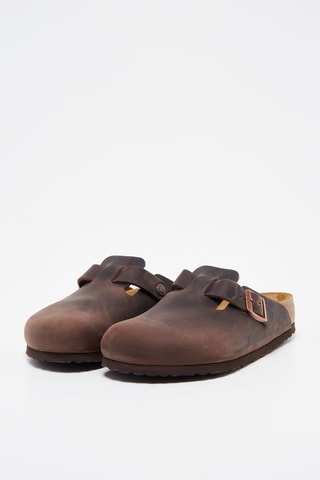 Leren Clogs Boston - Bruin - Normale Breedte
