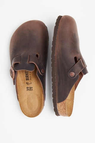 Leren Clogs Boston - Bruin - Normale Breedte
