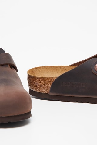 Leren Clogs Boston - Bruin - Normale Breedte