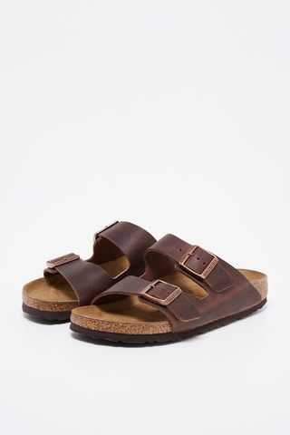 Leren Muiltjes Arizona - Bruin - Smal
