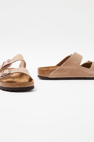 Leren Slippers Arizona Lichtbruin - Birkenstock