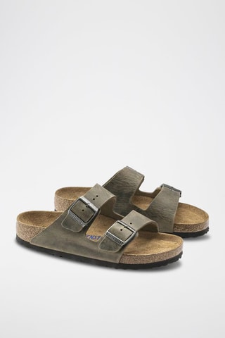 Nubuck Muiltjes Arizona - Donkerkaki - Normaal