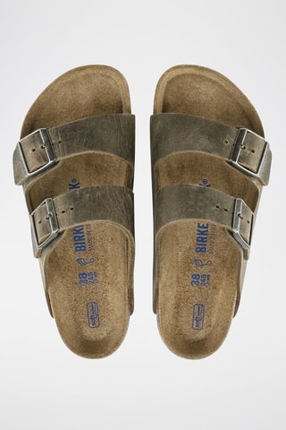 Nubuck Muiltjes Arizona - Donkerkaki - Normaal