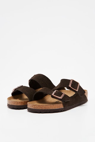 Nubuck Muiltjes Arizona - Donkerbruin - Normaal