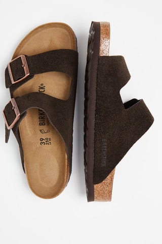 Nubuck Muiltjes Arizona - Donkerbruin - Normaal