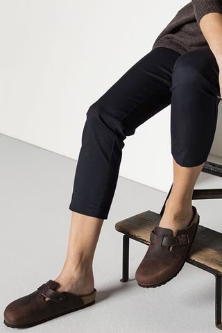 Leren Clogs Boston - Donkerbruin - Normaal