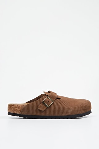 Nubuck Clogs Boston - Camel - Normale Breedte