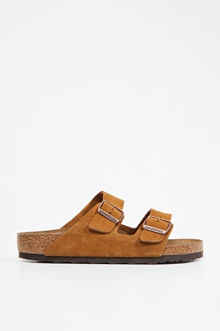 Leren Muiltjes Arizona - Camel - Normale Breedte