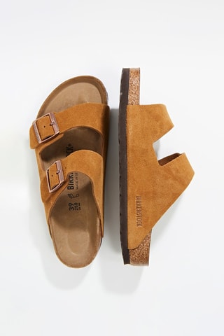 Leren Muiltjes Arizona - Camel - Normale Breedte