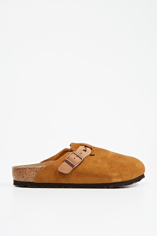 Leren Clogs Boston - Camel - Normale Breedte