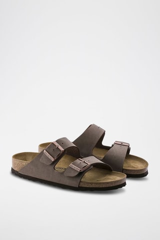 Nubuck Muiltjes Arizona - Taupe - Normale Breedte