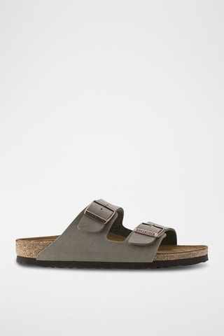 Nubuck Muiltjes Arizona - Grijs - Normale Breedte