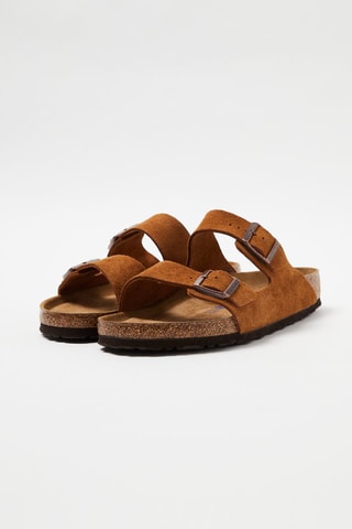 Nubuck Muiltjes Arizona - Camel - Normale Breedte