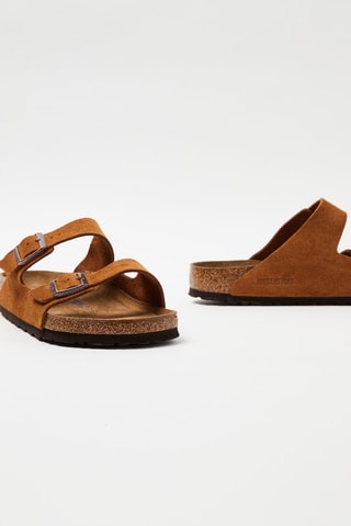 Nubuck Muiltjes Arizona - Camel - Normale Breedte