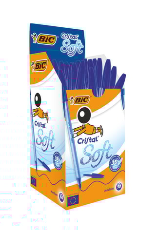 50 Cristal Soft Esferográfica ponta média - Azul