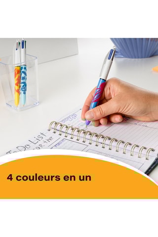 12 esferográficas 4 cores Veludo 
4 tintas