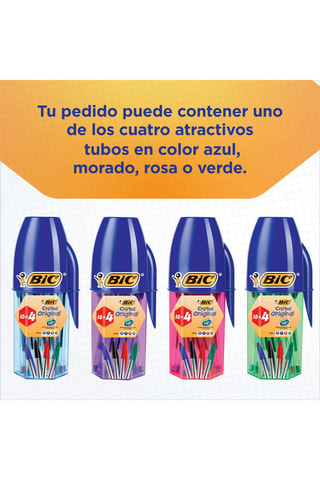 4 x 20 esferográficas Mega Cristal - 4 cores