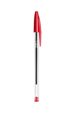 50 esferográficas Cristal - Tinta vermelha