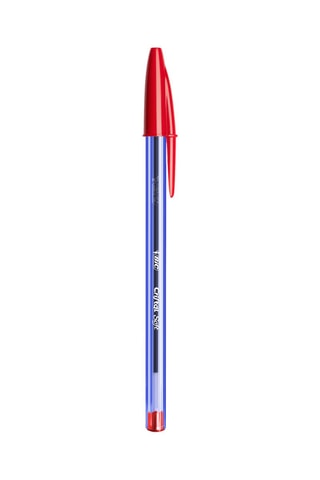 50 esferográficas Cristal - Tinta vermelha