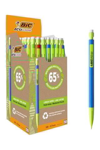 50 lapiseiras Eco - 0,7 mm - HB