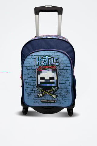 Sac à dos à roulettes Minecraft - Bleu