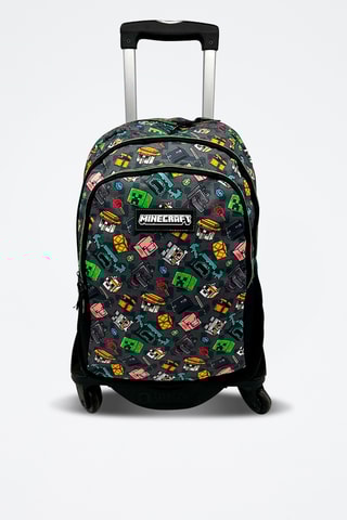 Sac à dos à roulettes Minecraft - Gris foncé