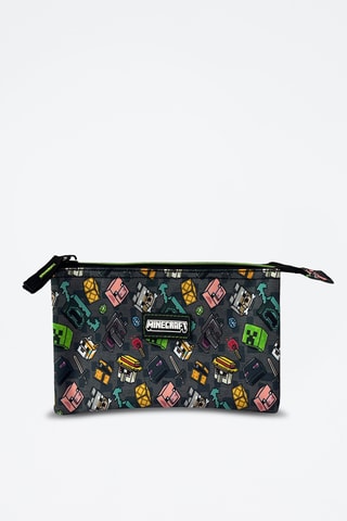 Trousse Minecraft - Gris et vert