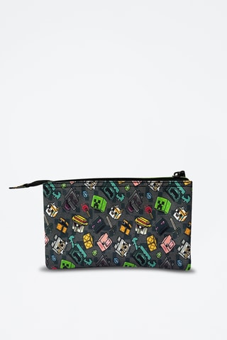 Trousse Minecraft - Gris et vert