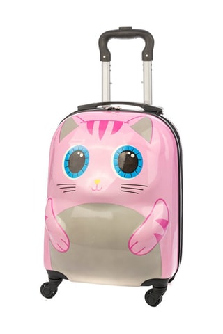 Valise enfant Chat - Rose poudré