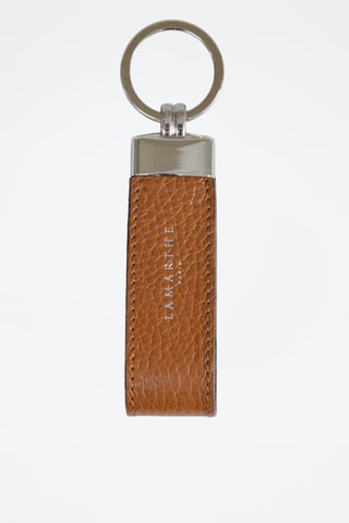 Porta-chaves em couro Charms - Castanho