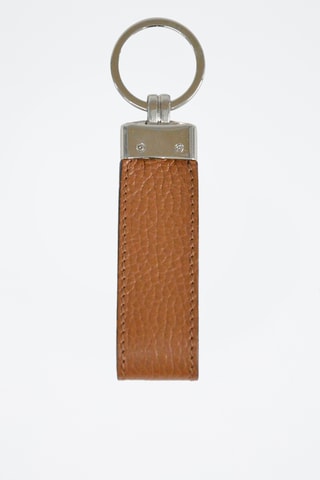 Porta-chaves em couro Charms - Castanho
