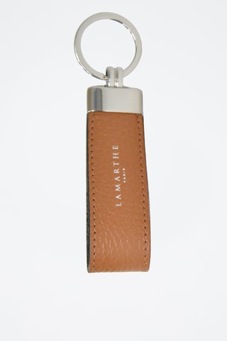 Porta-chaves em couro Charms - Castanho