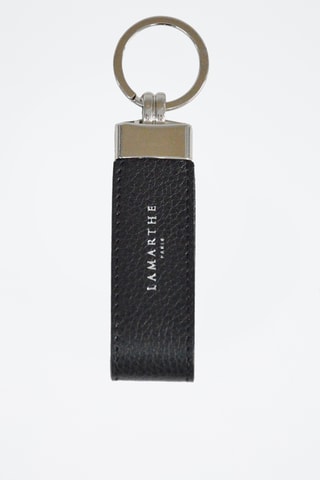 Porta-chaves em couro Charms - Preto