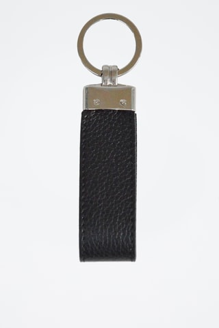 Porta-chaves em couro Charms - Preto