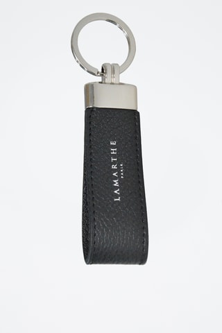 Porta-chaves em couro Charms - Preto