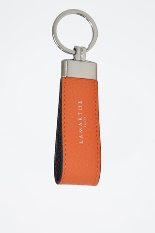 Porta-chaves em couro Charms - Laranja