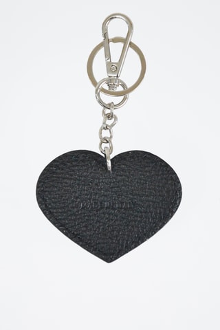 Porta-chaves em couro Charms - Preto