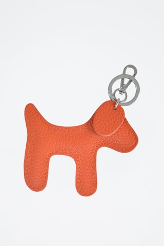 Porta-chaves em couro Charms - Laranja