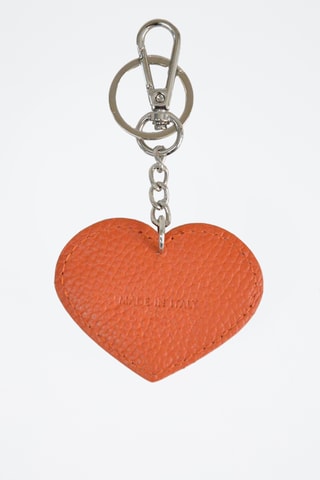 Porta-chaves em couro Charms - Laranja