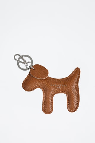 Porta-chaves em couro Charms - Castanho