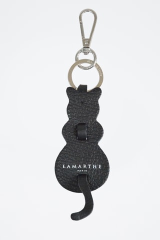 Porta-chaves em couro Charms - Preto