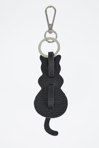 Porta-chaves em couro Charms - Preto