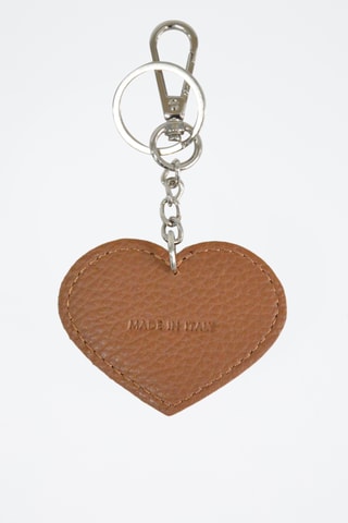Porta-chaves em couro Charms - Castanho