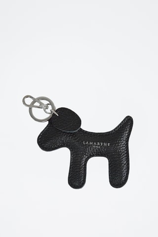 Porta-chaves em couro Charms - Preto