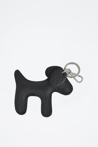 Porta-chaves em couro Charms - Preto