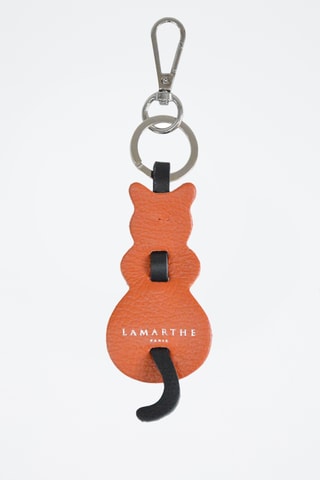 Porta-chaves em couro Charms - Laranja