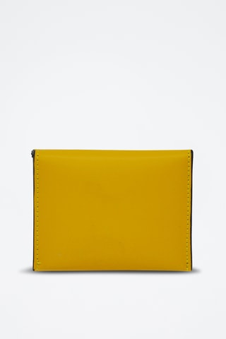 Pochete de couro Glamour - Amarelo
